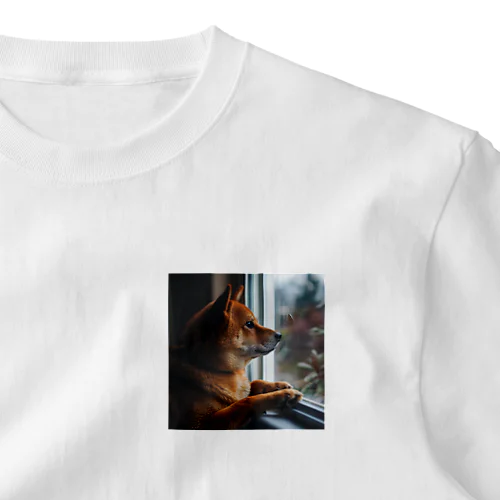 可愛い柴犬　1434 ワンポイントTシャツ