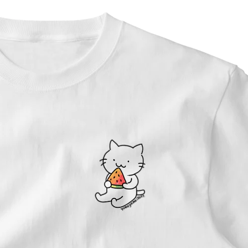 すいかNEKO ワンポイントTシャツ