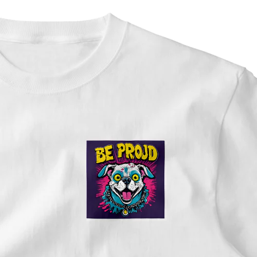 Be proudわんちゃんバンドT ワンポイントTシャツ