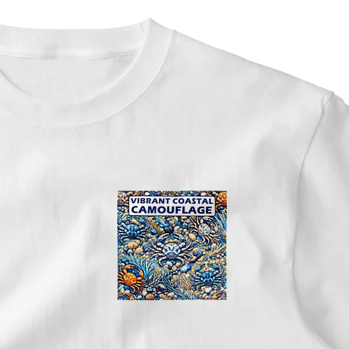 VIBRANT COASTAL CAMOUFLAGE One Point T-Shirt