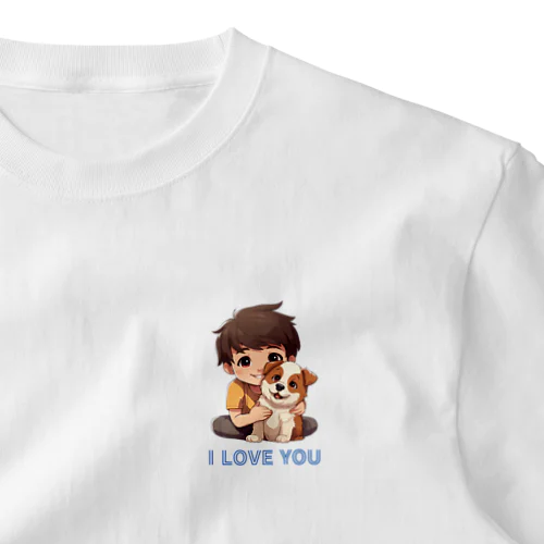 I LOVE YOU(Dog&Boy) (39) One Point T-Shirt