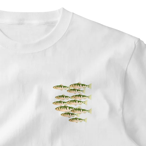 ヤマメの魚群 ワンポイントTシャツ
