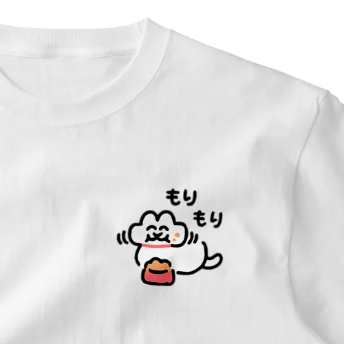 もりもり食べるねこ ねことしもべ ワンポイントTシャツ