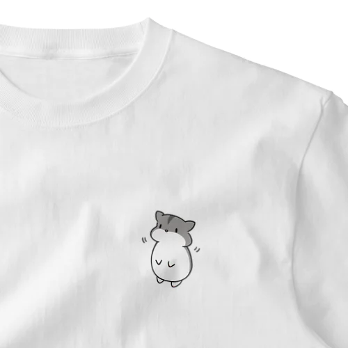 ほっぺたぷたぷハムスター ワンポイントTシャツ