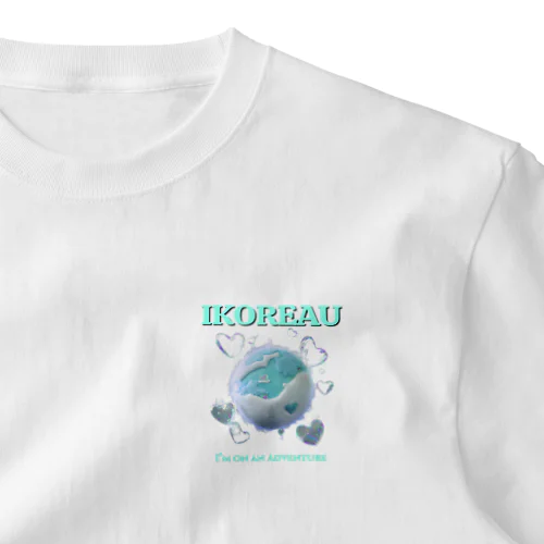 I Korea U ふわふわティファニーブルー ワンポイントTシャツ