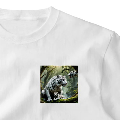 森に棲むホワイトライオン One Point T-Shirt