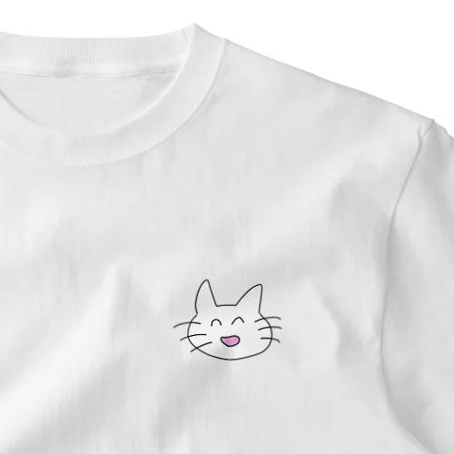 なんとも言えない顔の猫 ワンポイントTシャツ