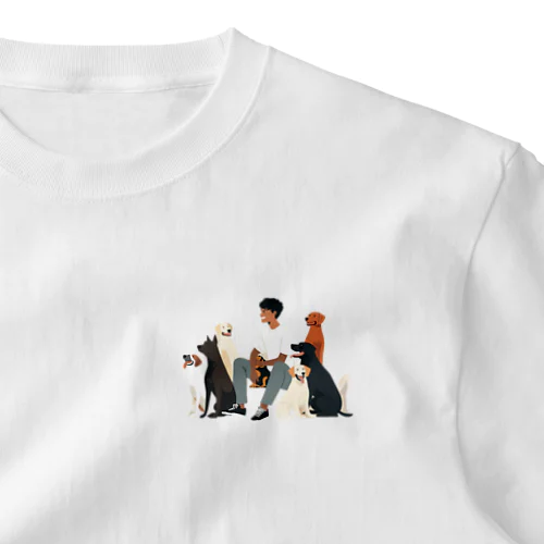 犬に囲まれて One Point T-Shirt