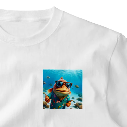 魚おじさん ワンポイントTシャツ