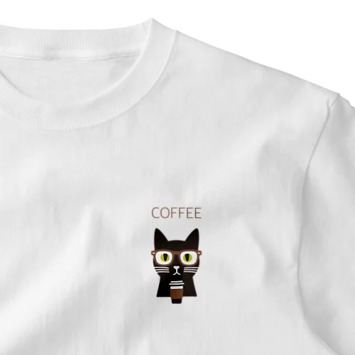 コーヒー ネコ ワンポイントTシャツ