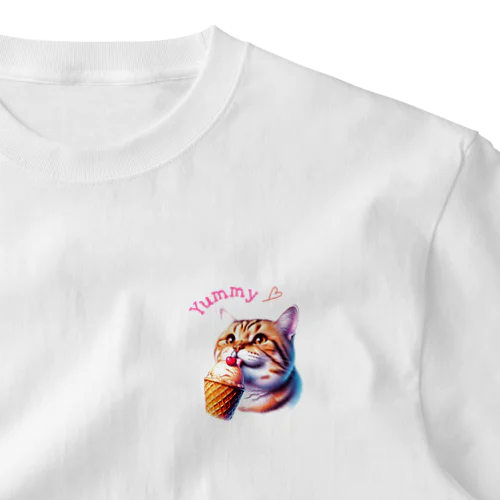 Yummy  カラー ワンポイントTシャツ