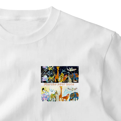 動物たちの行進「Marche pour la vie」バージョン One Point T-Shirt