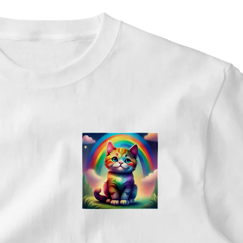 rainbow-にゃんこ One Point T-Shirt