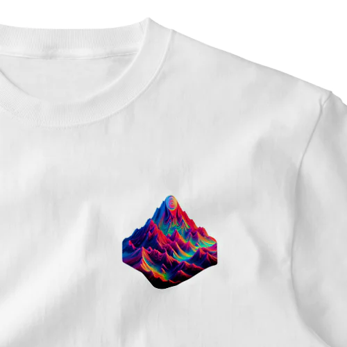 psychedelic mountain ワンポイントTシャツ