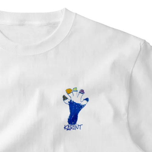 5歳児かりんの手書きイラストTシャツ「ＫＡＲＩＮＴ」 One Point T-Shirt