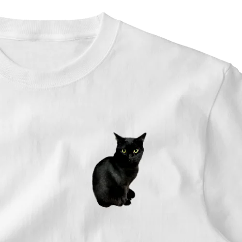 黒猫のクウ One Point T-Shirt