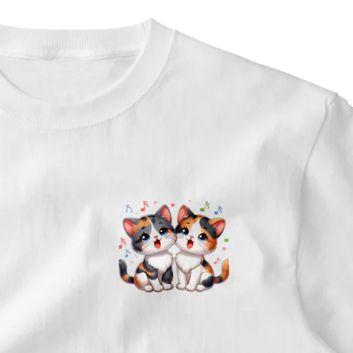 ねこコーラス 08 ワンポイントTシャツ