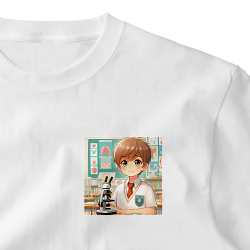 男の子　中学1年生　科学部 One Point T-Shirt