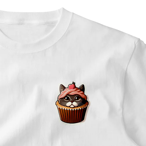 カップケーキねこ One Point T-Shirt