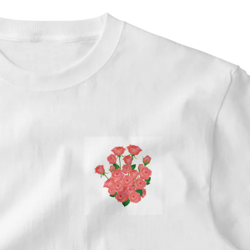 薔薇の花束 ワンポイントTシャツ