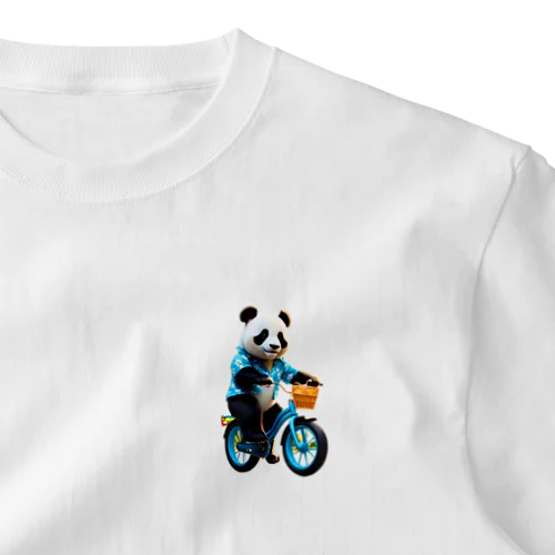 自転車アロハパンダ③ ワンポイントTシャツ