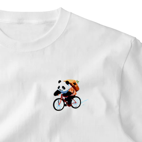 自転車アロハパンダ⑤ ワンポイントTシャツ