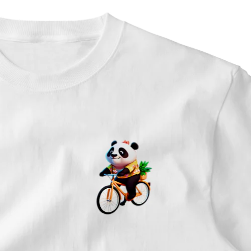 自転車アロハパンダ⑥ One Point T-Shirt