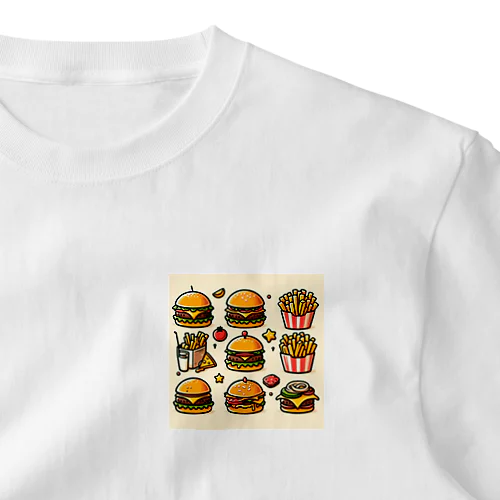 ハンバーガー One Point T-Shirt