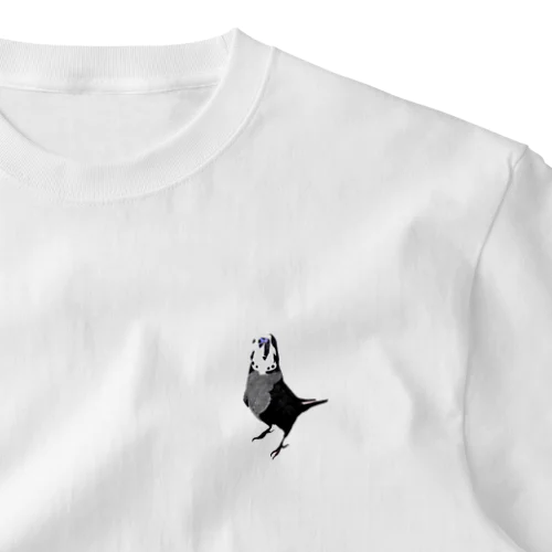 蒼白インコ ワンポイントTシャツ