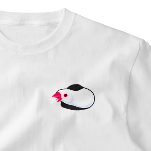 怒る文鳥１ ワンポイントTシャツ