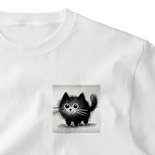 ねこ ワンポイントTシャツ