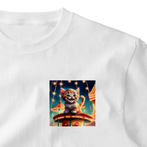 しっぽフリフリかわいい猫 One Point T-Shirt