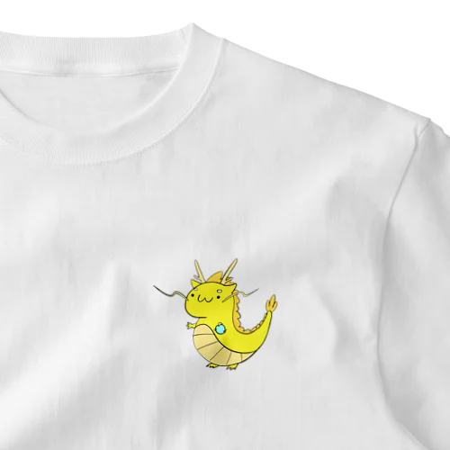 ほんわかドラゴン　きいろ ワンポイントTシャツ