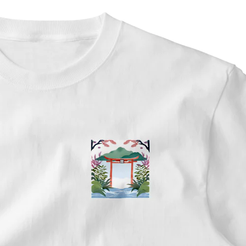 神社へ散歩 One Point T-Shirt