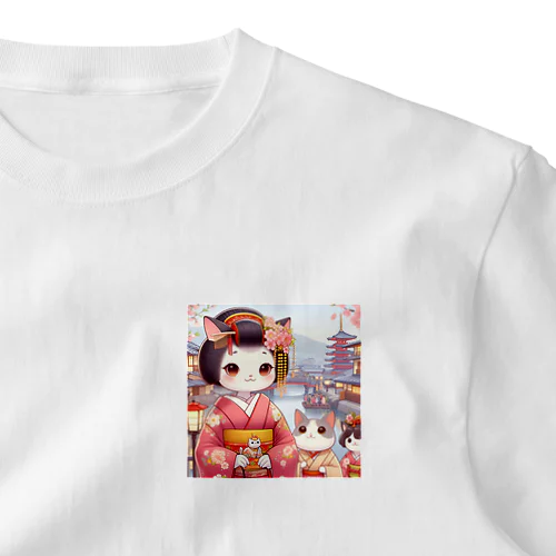 舞妓ネコおにゃん One Point T-Shirt