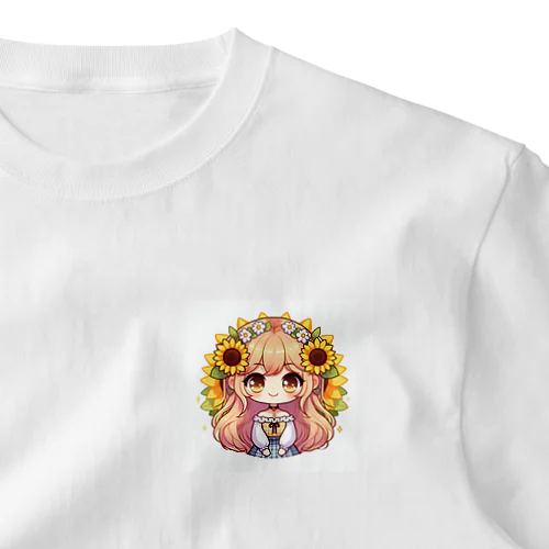 [cute girls collection]  癒したっぷりひまわりの妖精🌻 ワンポイントTシャツ