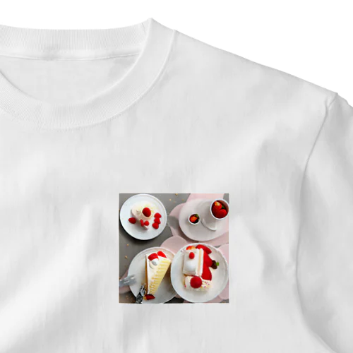 いちごのケーキ ワンポイントTシャツ