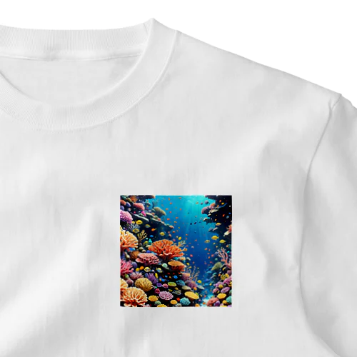 蒼いサンゴ礁 One Point T-Shirt