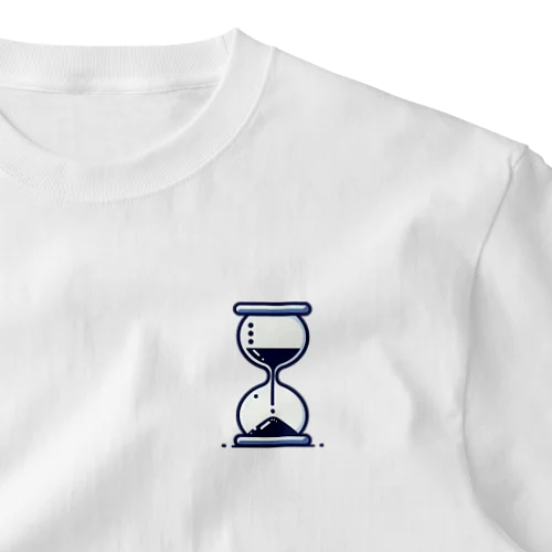 シンプルで美しい砂時計 ワンポイントTシャツ