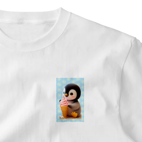 ペンギンとソフトクリーム ワンポイントTシャツ