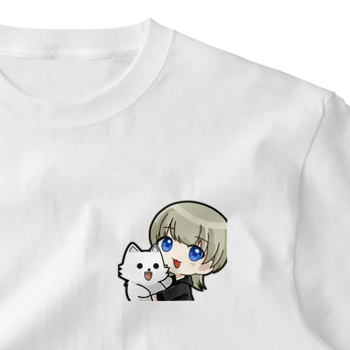 ホワイトウルフとなぎくん ワンポイントTシャツ