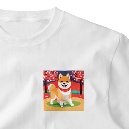 日本の守り手秋田犬 One Point T-Shirt