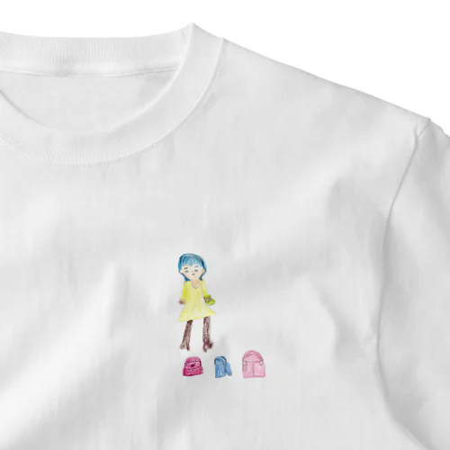 青い髪の女の子 One Point T-Shirt