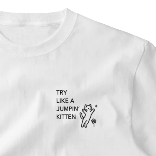 A JUMPING KITTEN One Point T-Shirt