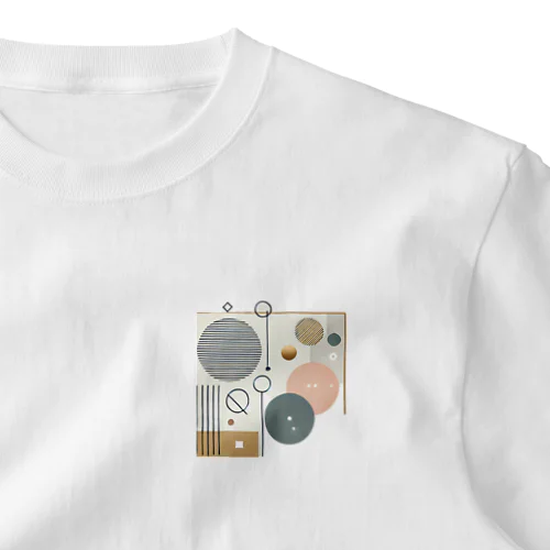 「パステルジオメトリック・デザイン」 One Point T-Shirt
