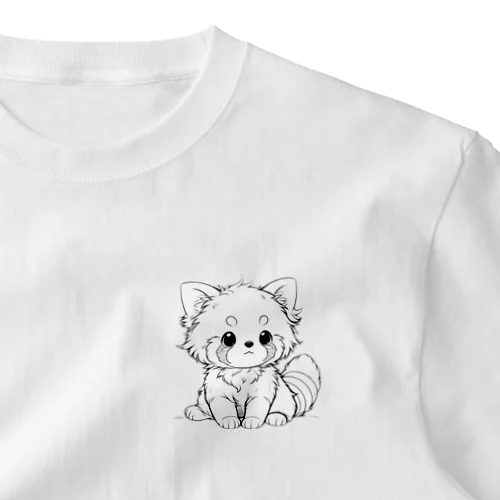 ラインアート　レッサーパンダ One Point T-Shirt