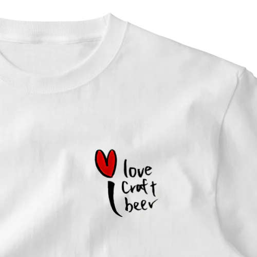 I love craft beer ロゴ One Point T-Shirt