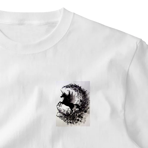 ユニコーン　切り絵風 One Point T-Shirt