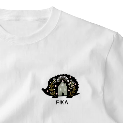 【FIKA 北欧 ハリネズミ】 One Point T-Shirt