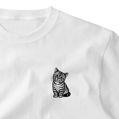 AI作画　猫ちゃん One Point T-Shirt